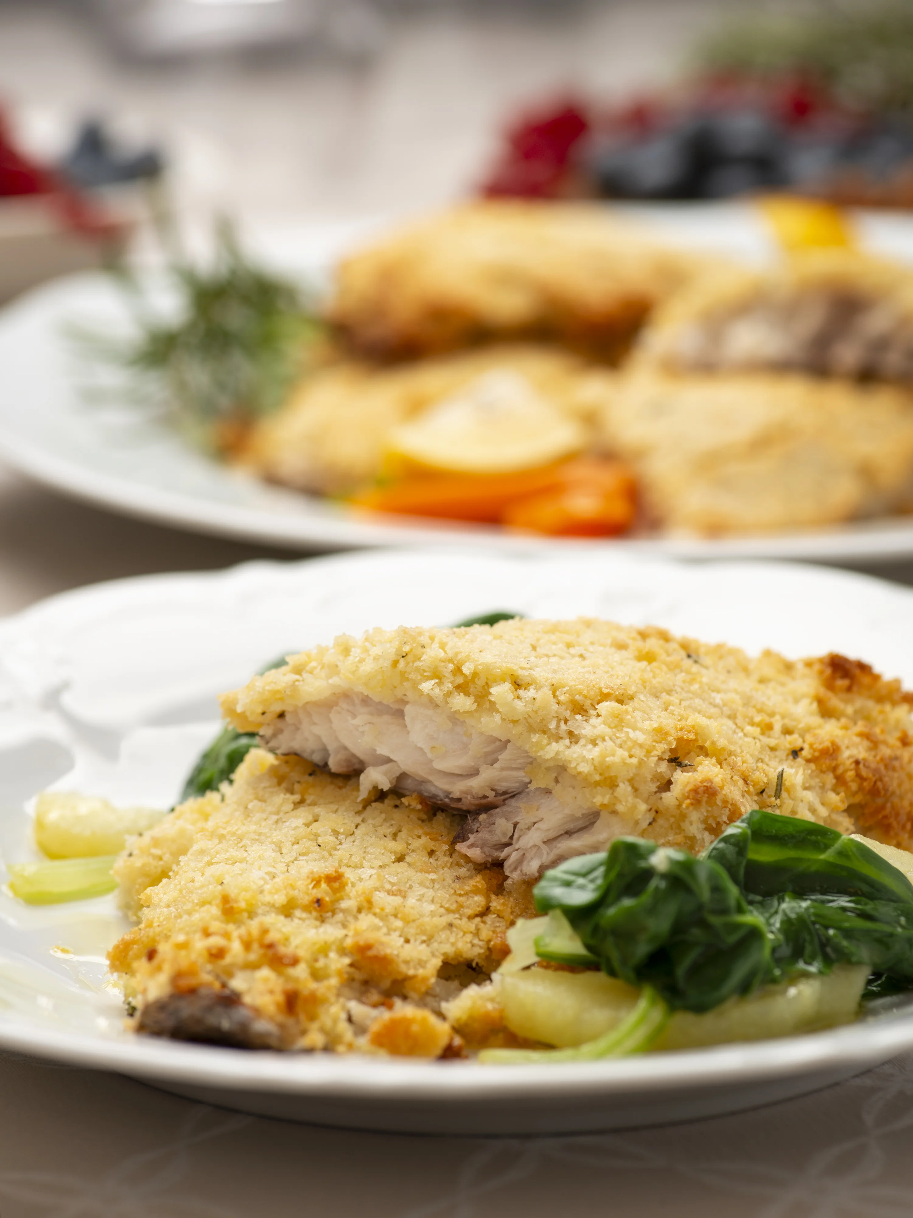 Zahnbrasse in Kräuterkruste