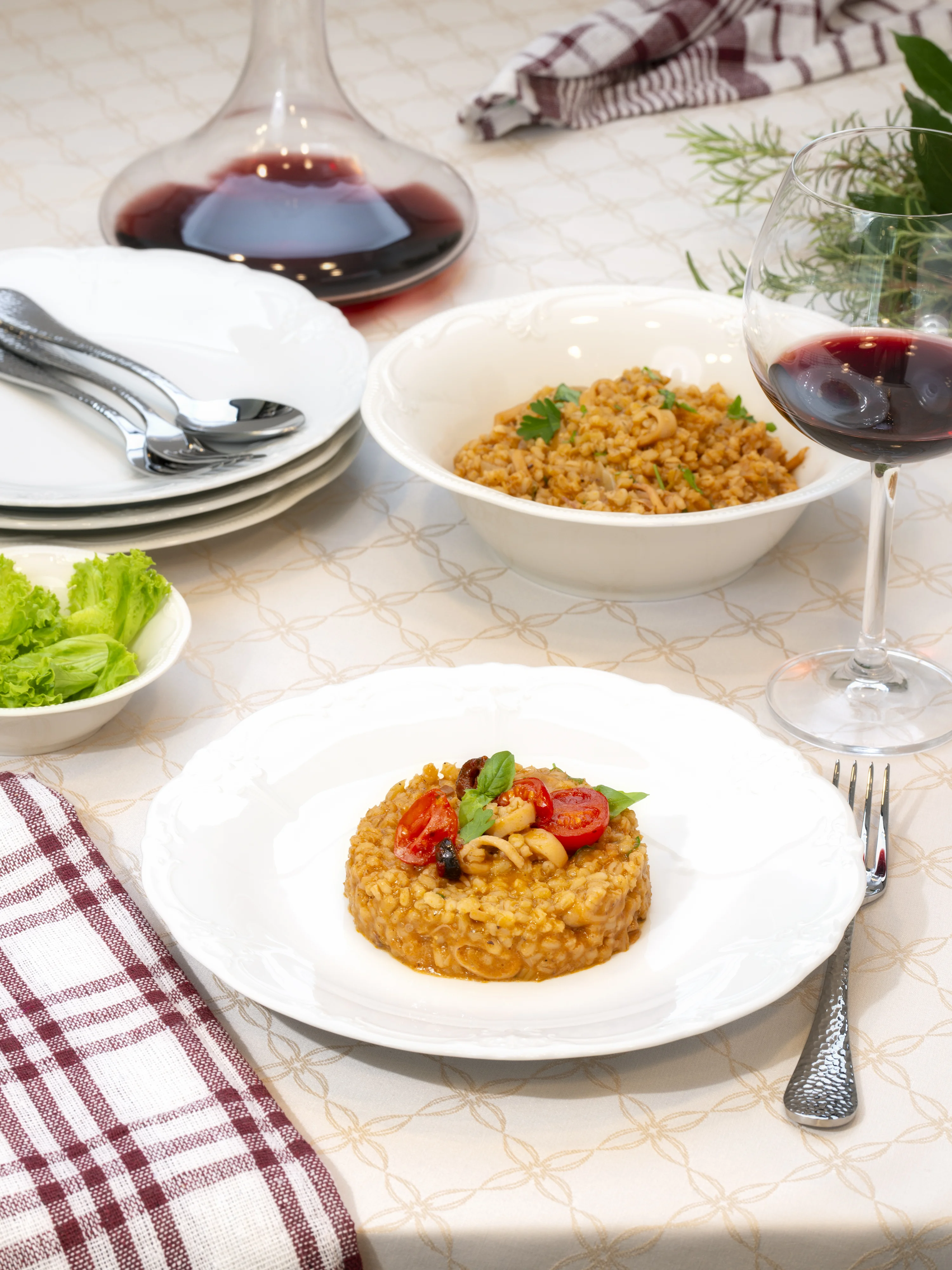 Orzotto mit Tintenfisch